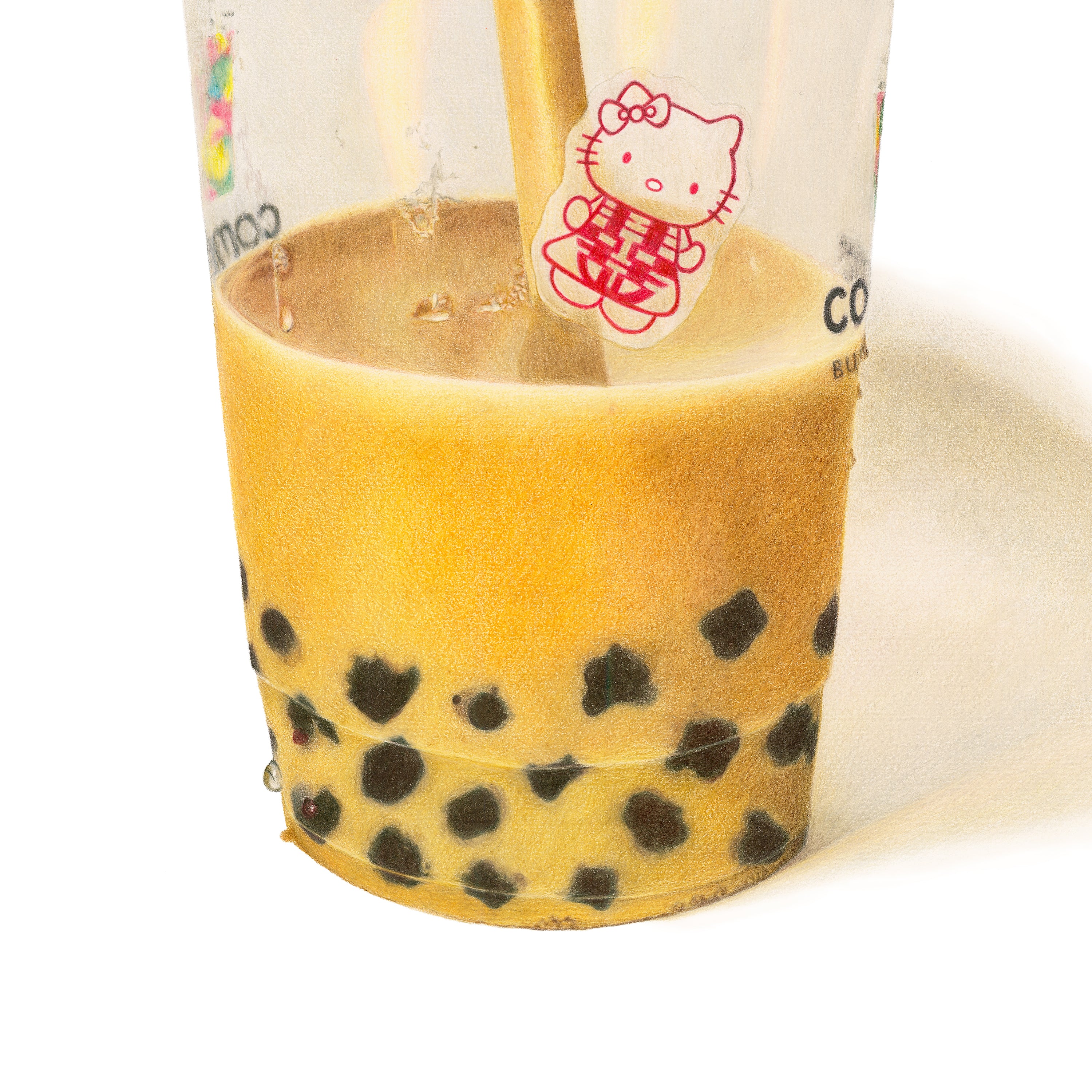 Detail shot of Boba: close ups from bubble s