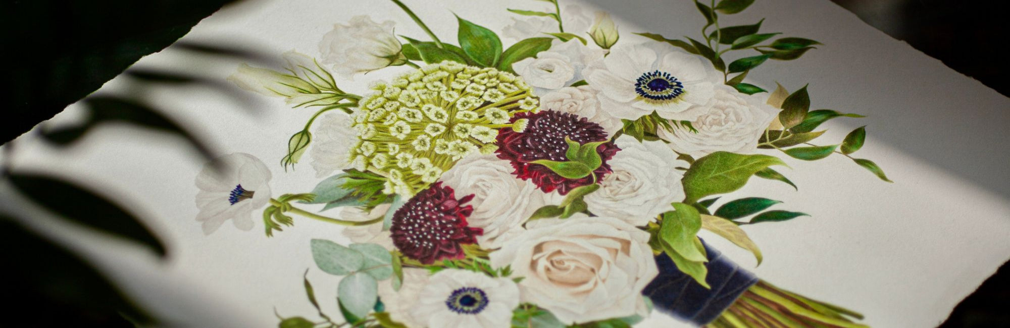 Floral design on a textured surface