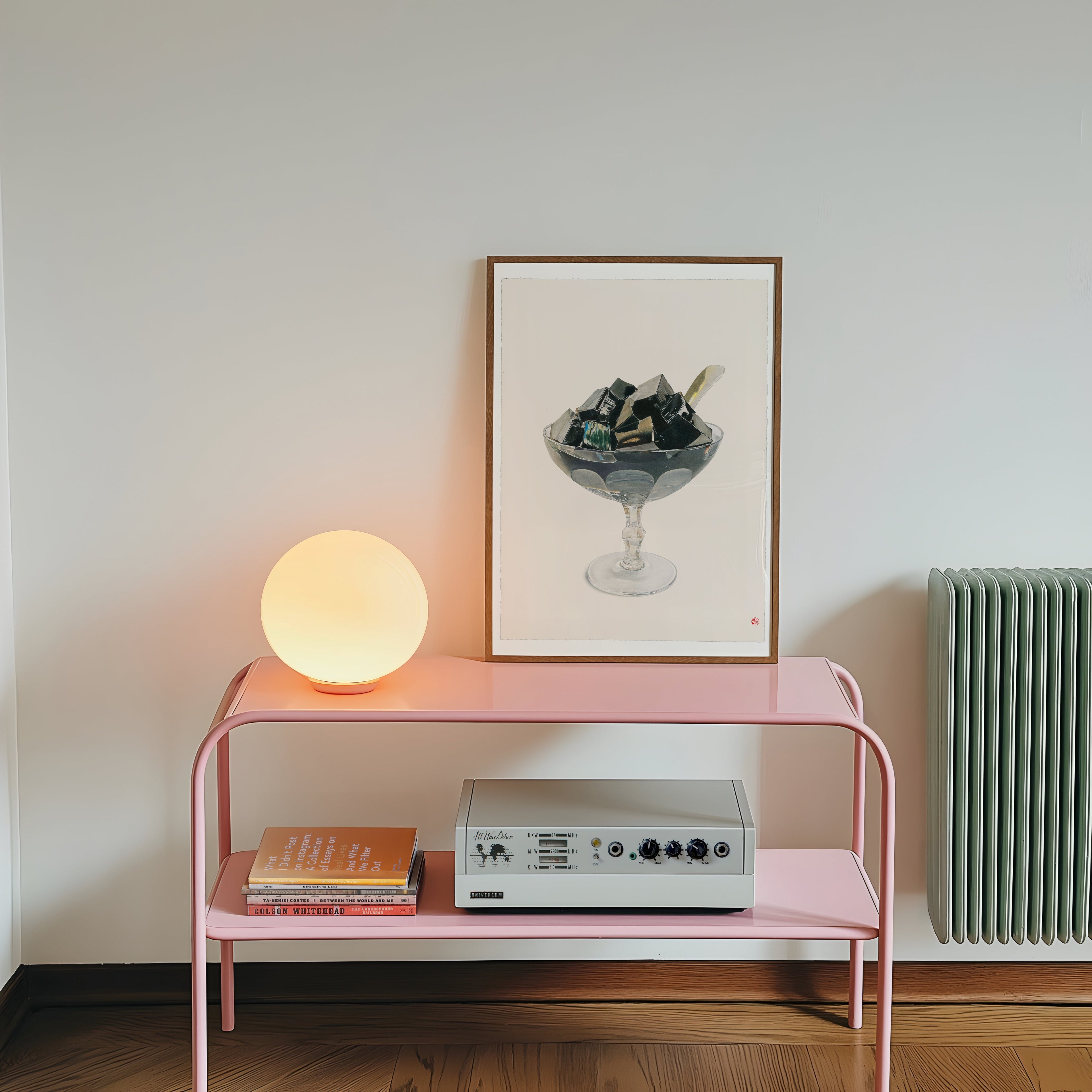 Mockup: Framed Jelly artwork in modern, eclectic living spaces