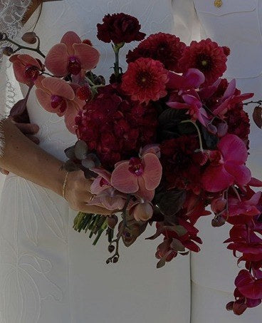 Not ideal: dark and cropped bouquet